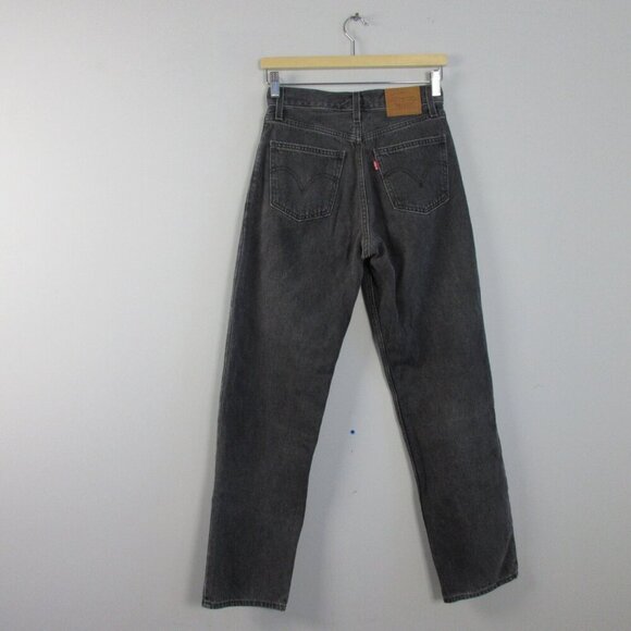 Levi's Premium Dad Jean 24 Black 100% Cotton Denim Baggy Streetwear Vintage 538 - Picture 2 of 15